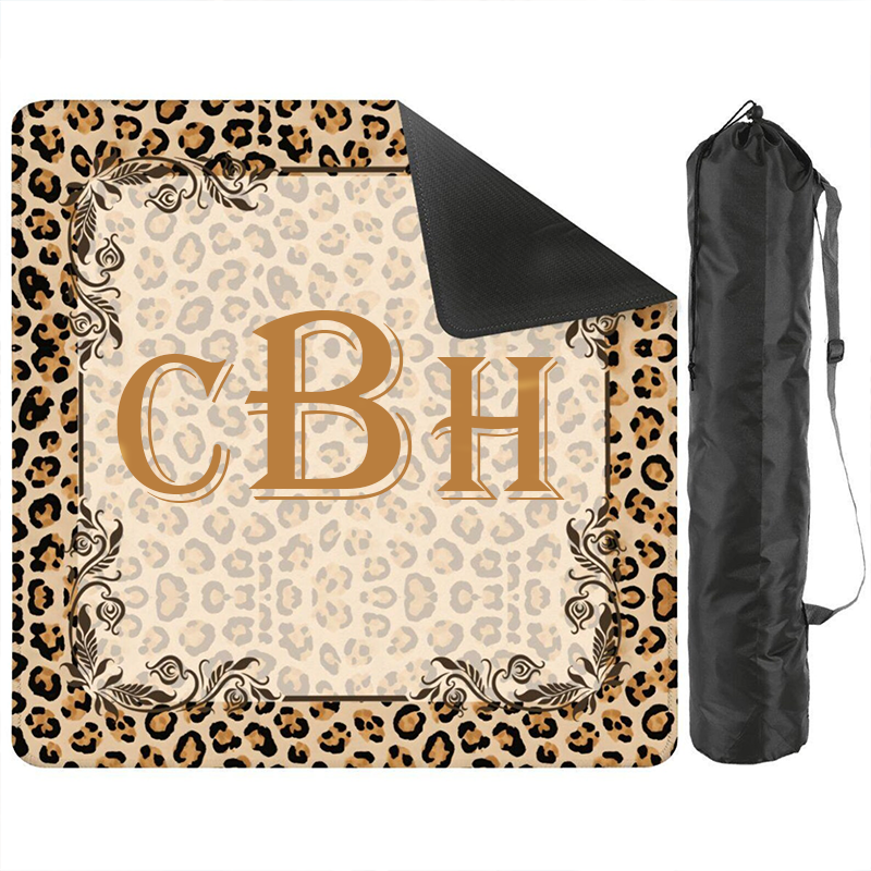 Personalized Leopard Print Mahjong Table Mat Custom Game Night Accessory Mahjongg Mat Custom Tile Game Gift for Players or Hosts