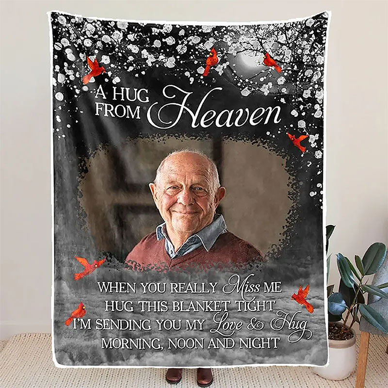 Personalized Photo Blanket Custom Christmas Memorial Sympathy Gifts for Loss of Loved One Your Love Will Always Be Our Guide