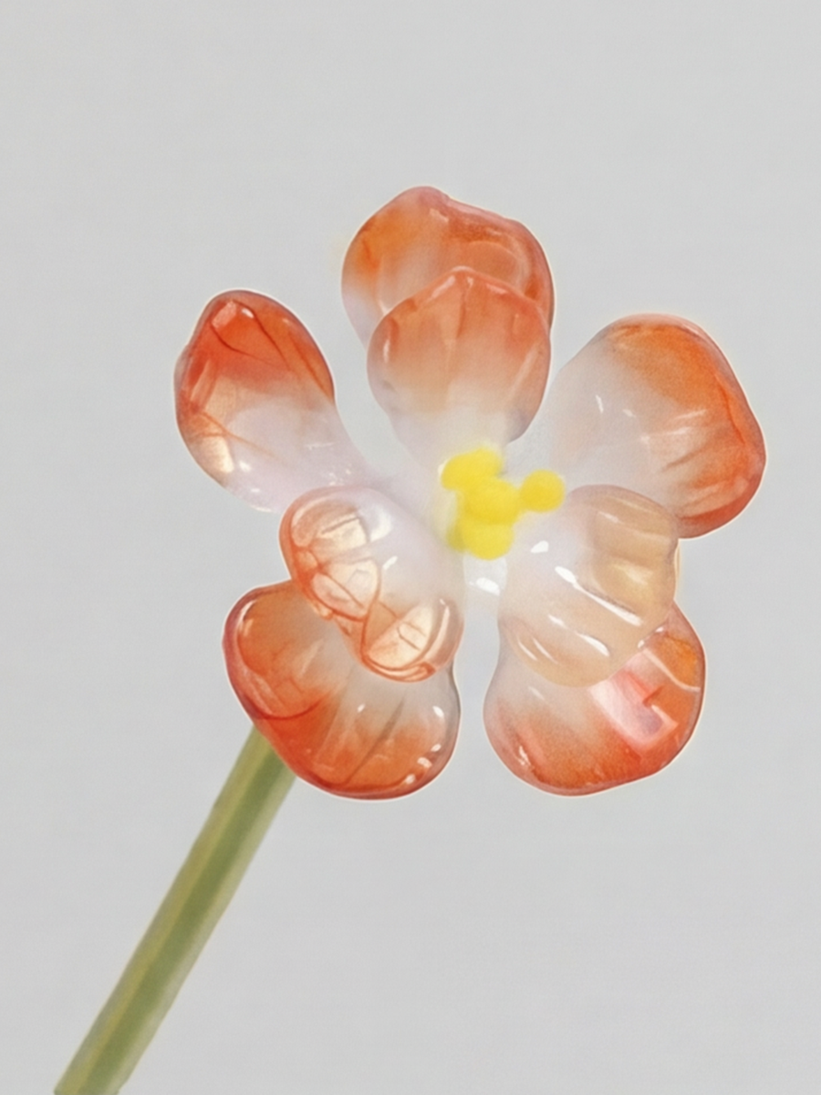 Personalized Glass Birth Month Flower Birth Flower Gift Hand Blown Spring Flower Glass Flower Bouquet Valentine's Day Gift For Her Home Decor-1