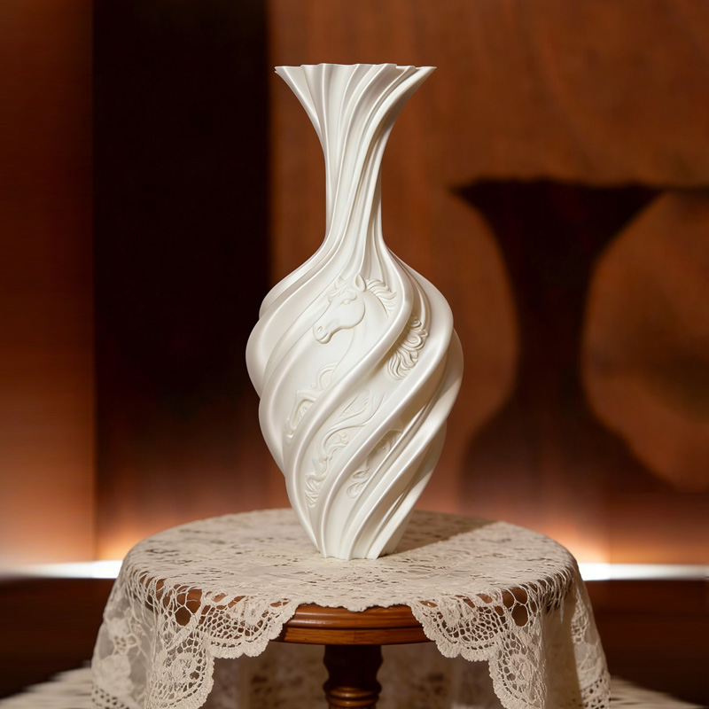 Personalized Silk Vase 3D Print Horse Sculpture Planter Gift for Equestrian Riding Lovers