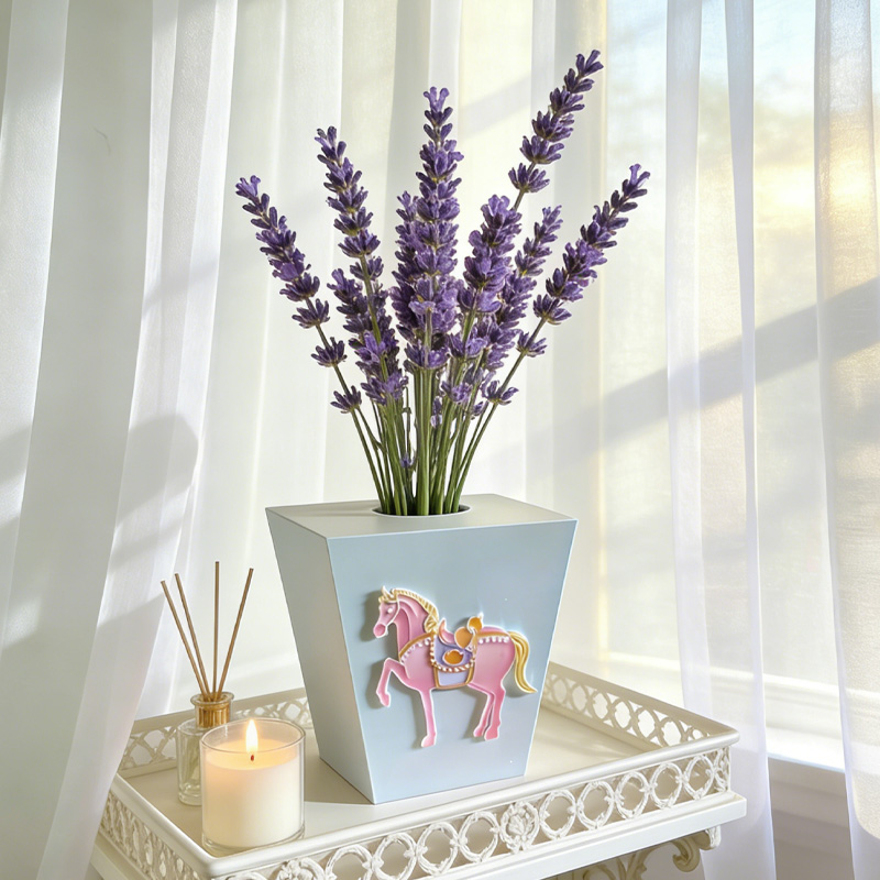 Personalized Horse Vase 3D Print Sculpture Planter Gift for Equestrian Riding Lovers