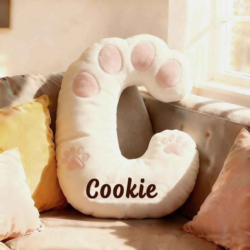 Personalized Pet Lover Letter Pillow with Custom Name Design Graphic 3D Print