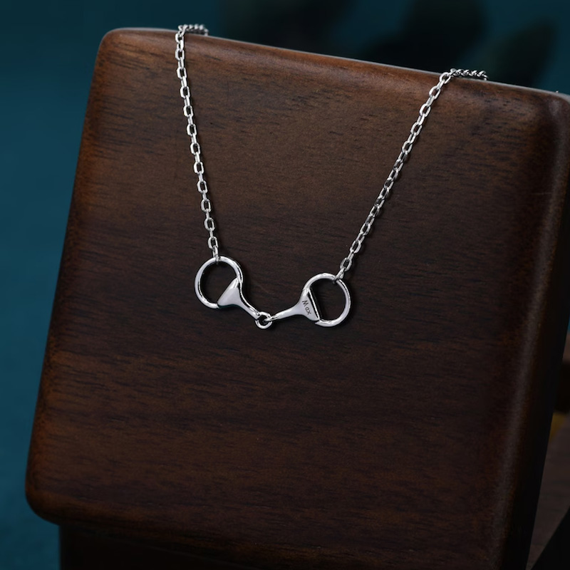 Personalized Snaffle Bit Necklace Horse Necklace Horse Charm Jewellery Gift for Equestrain Lovers