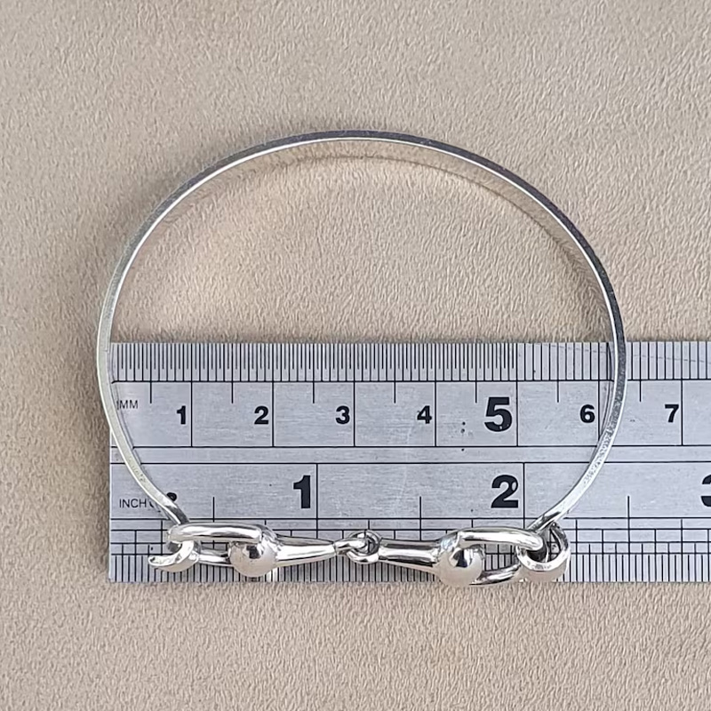 Personalized Inside Engraving Snaffle Bit Cuff Bracelet Silver Perfect Jewellery Gift for Equestrain Lovers