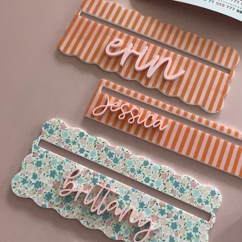 Personalized Striped Mahjong Row Finde,Floral Scallop Line Reader, Mahjong Gifts ,Mahjong Accessories,Mahjong Rule Helper