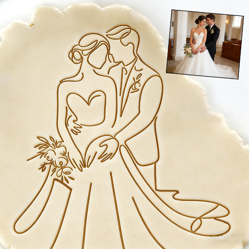 Personalized Couple Face Photo Cookie Cutter Wedding Cookie Cutter Guest Gift Idea Custom Newlywed Couple Face Cookie Gift Wedding Favor