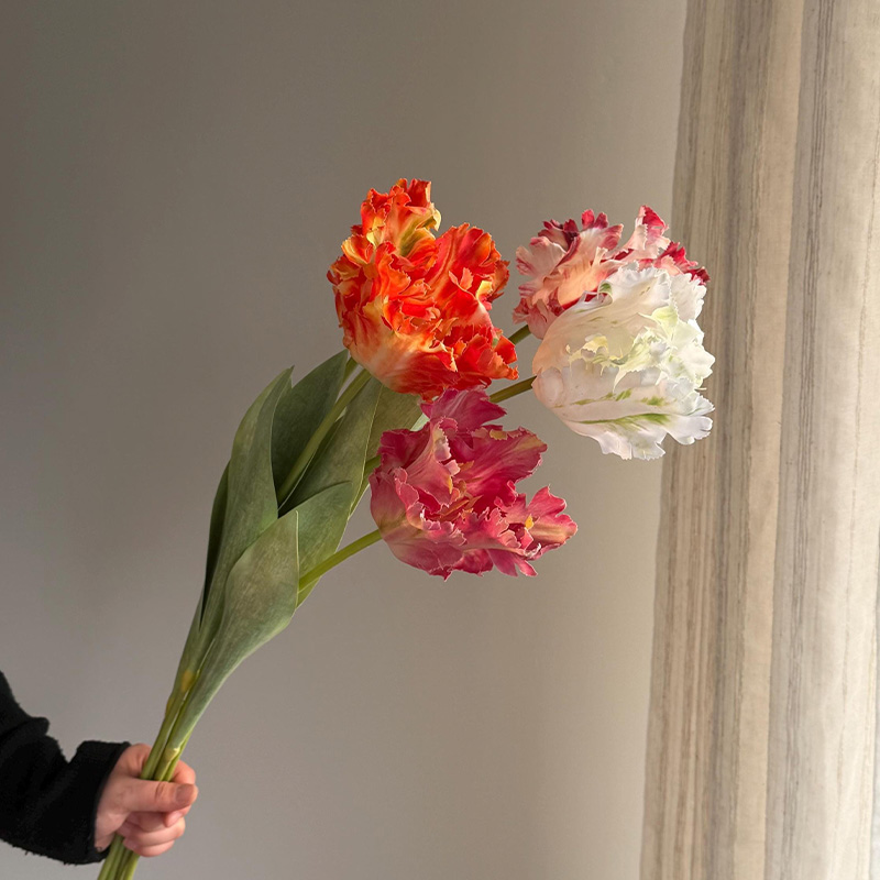 Personalized Real Touch Tulip Flowers Mother's Day Gifts Handcrafted Birth Flowers