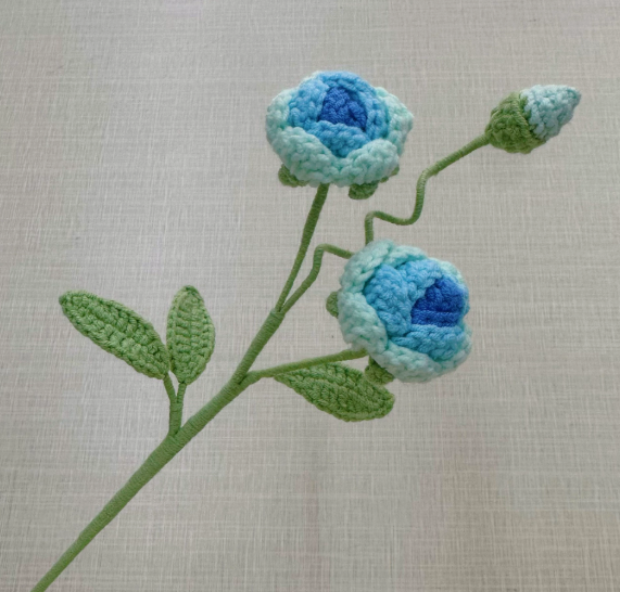 Personalized Crochet Flowers Bouquet Pink Purple Blue Gift for Wife Girlfriend Gift for Her Valentine's Day Birthday Gifts for Bestie