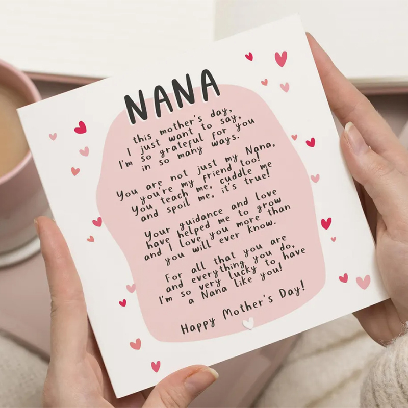 To My Nana Poem Card – A Beautiful Mother’s Day Gift Full of Love and Gratitude