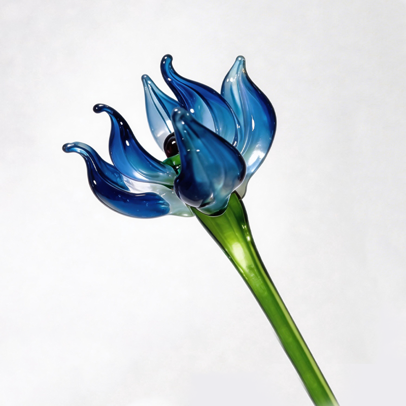 Handmade Glass Birth Month Flower Snowdrop Rose Larkspur Gift For Mom Family Birth flower Bouquet