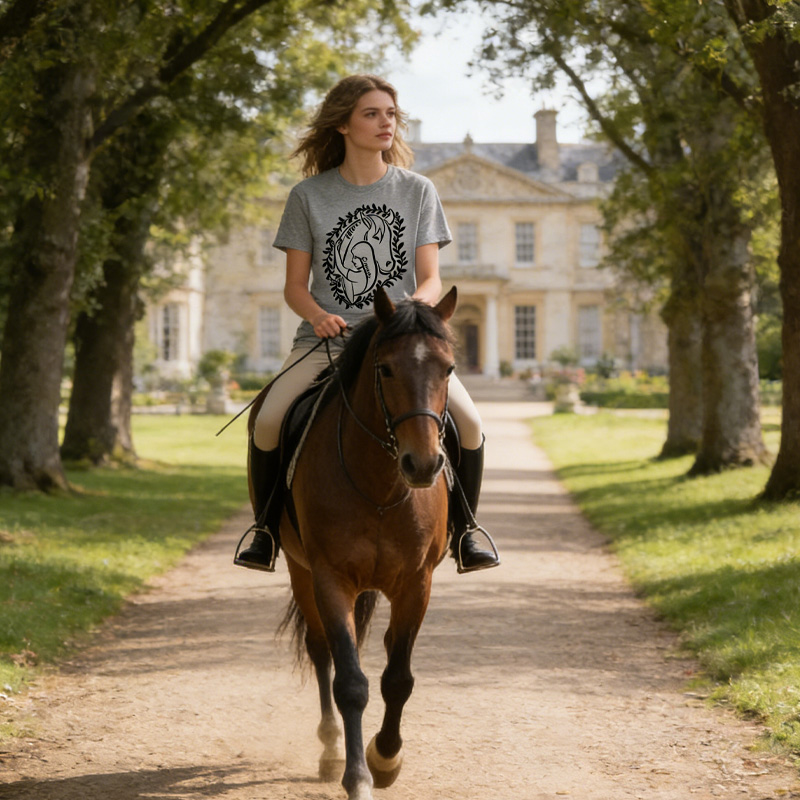 Personalized Horse Girl Shirt Horse Lover Glitter Gift for Equestrian Lovers