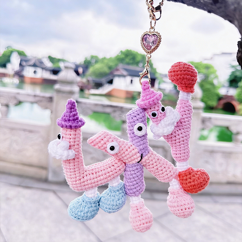 Personalized Hand-Crocheted Name Letter DIY Pendant Gift for Wife Girlfriend