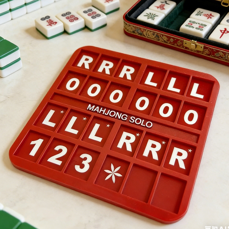 Colorful Mahjong Solo Practice Board Gift for Mahjong Players Fun Table Game Accessory 3D Solo Mahjong Board