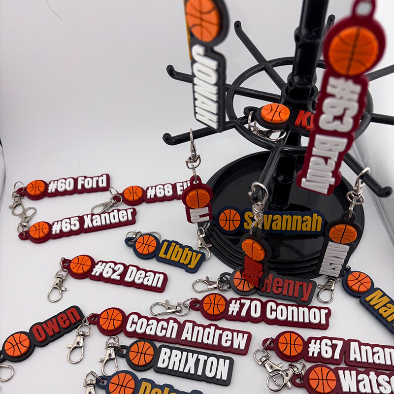  Personalized Basketball Name Keychain Backpack Tags Bag Tag Custom 3D Printed Team Gift End Of Season Gift Great Youth Basketball Gift