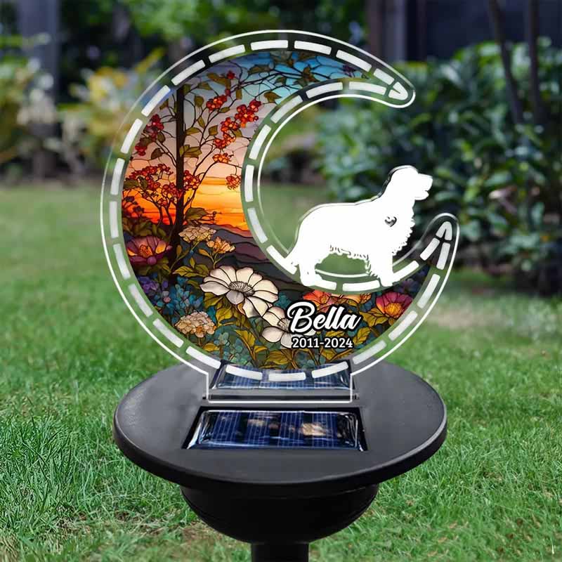 Personalized Dog Lover Look for You and Stay with You Solar Light
