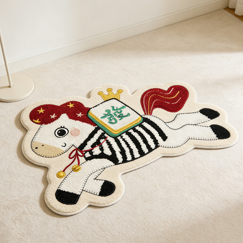 Personalized Mahjong Horse Novelty Rug Add Fun & Luck to Your Bedroom