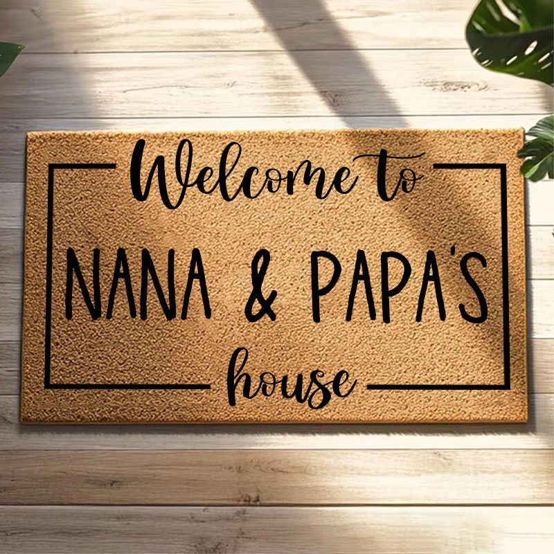 Personalized Grandparents Welcome Doormat a Thoughtful Housewarming Gift for Family Home Welcome Mat for Home New Home Gift