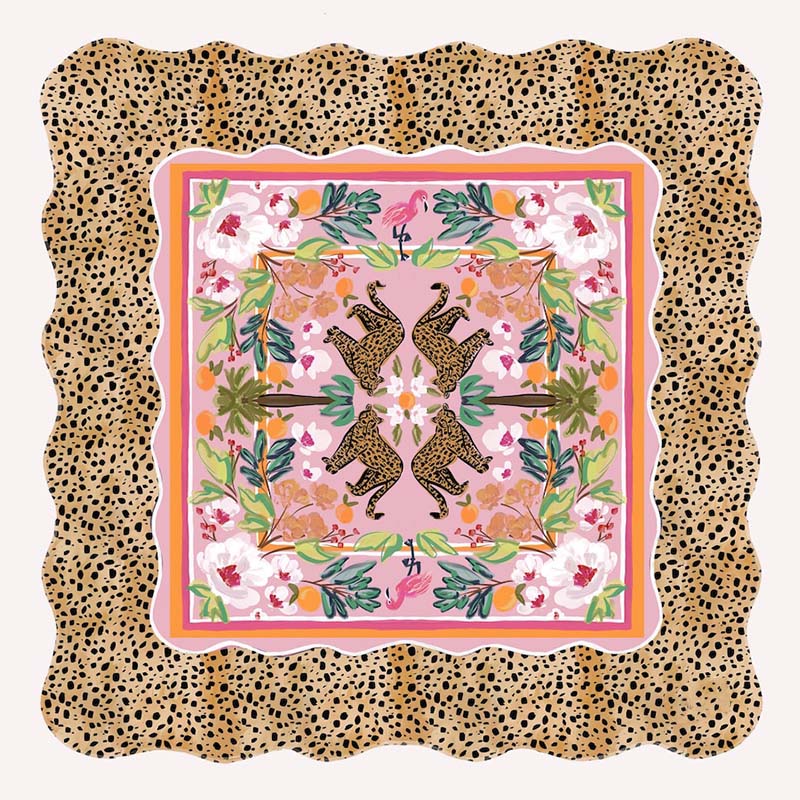 Personalized Scalloped Mahjong Mat Neoprene Game Surface Travel Portable Playing