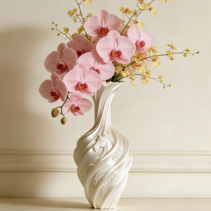 Personalized Silk Vase 3D Print Horse Sculpture Planter Gift for Equestrian Riding Lovers