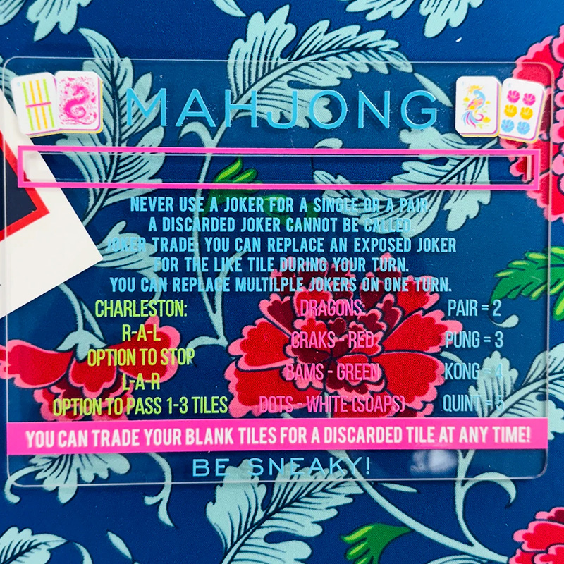 Personalized Mahjong Line Reader for Mahjong Lover Gift