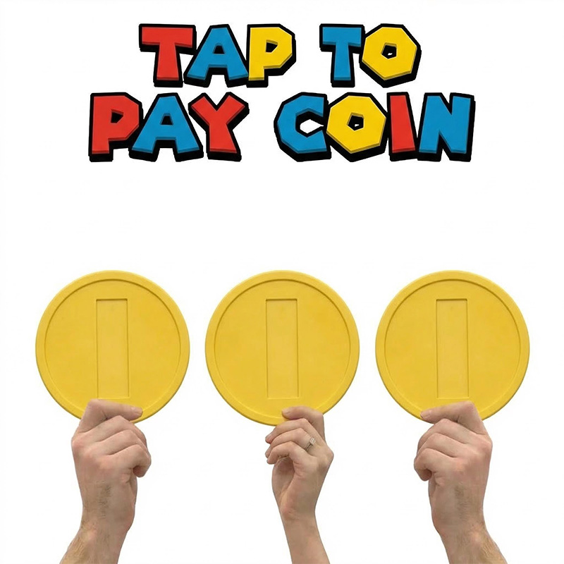 Coin Pay Tap-To-Pay 3D Printed Credit Card Holder for Payments Pranks  and More