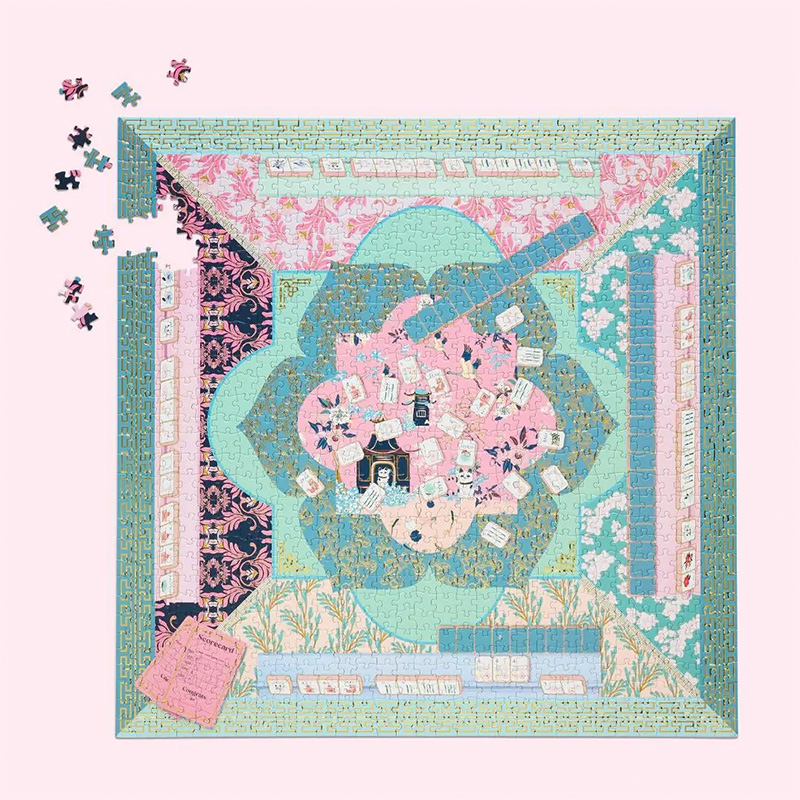 Let's Play Mahjong 1000 Piece Jigsaw Puzzle Gift for Her