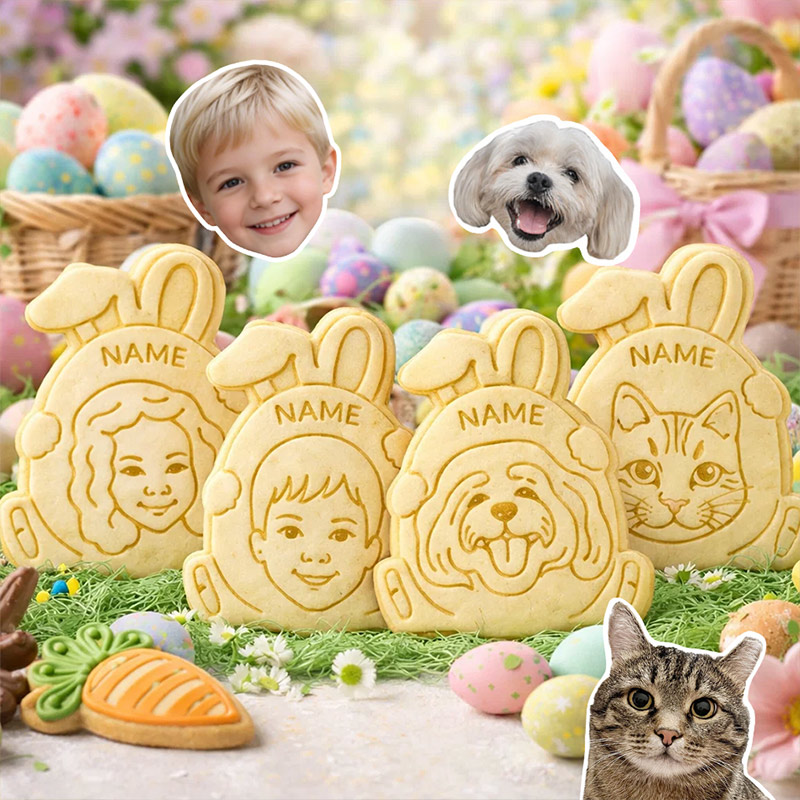 Personalized Face Cookie Easter Cutter from Photo Personalized Gift for Son Kids Gifts Pet Lover Gifts Kids Easter Gifts