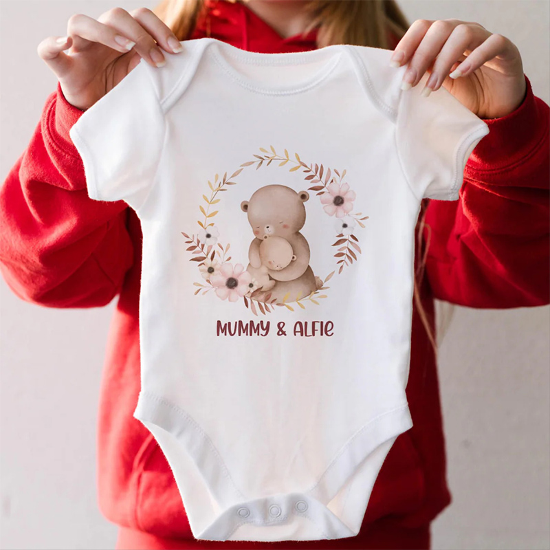 Personalized Mother and Baby Matching T-shirts - Gift for Mum Mothers Day Gift