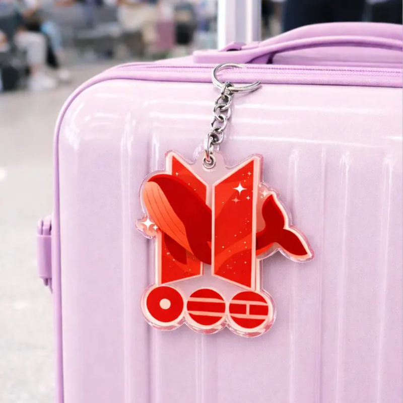 Kpop Acrylic Logo Pendant Cute Travel Bag Charm Concert Outfit Gift Ideas Creative Gift for Fans Unique Accessory Kpop Fans Keychain