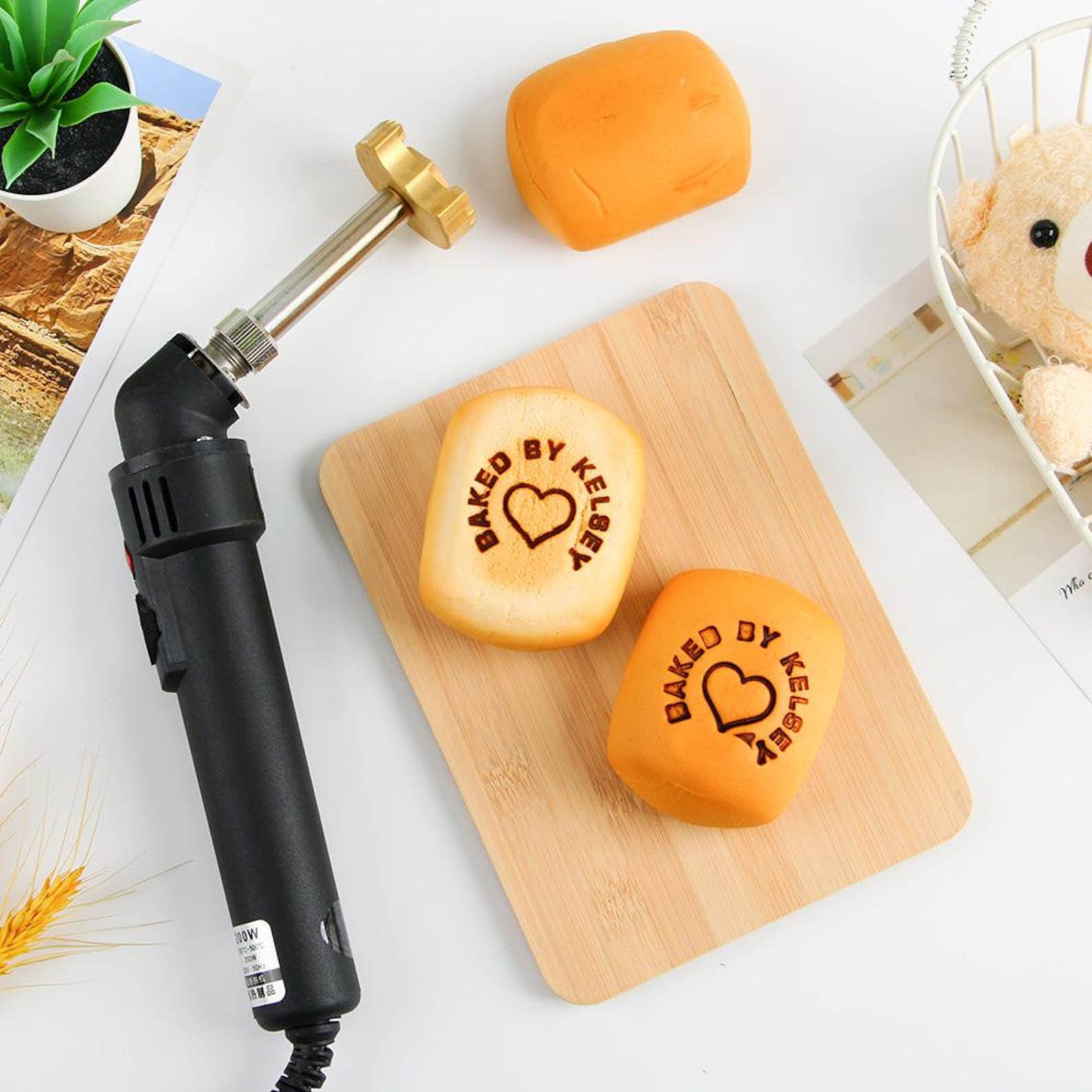 Personalized Bread Stamp with Name Customized Burger Branding Iron Baking Lover Gifts for Baker