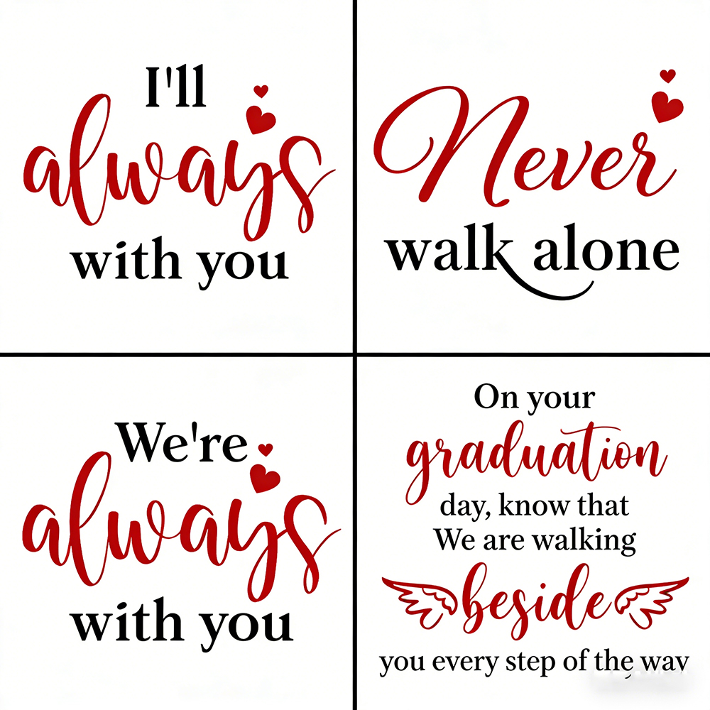 Graduation Walking Beside You Every Step - Personalized Lapel Pin With Photo Charms
