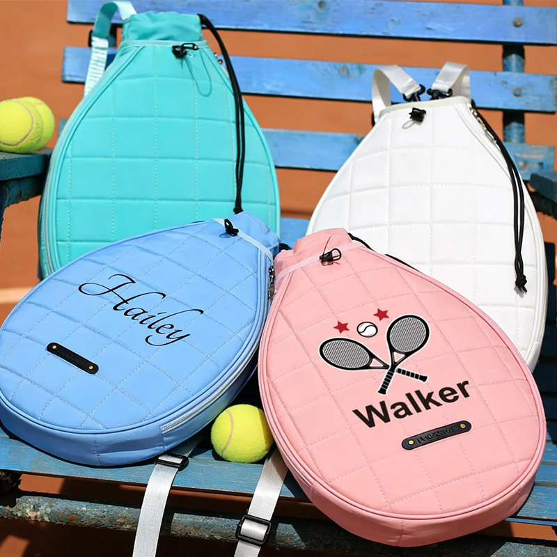 Personalized Tennis Travel Bag with Custom Initials and Printed Patterns Suitable for Both Men and Women