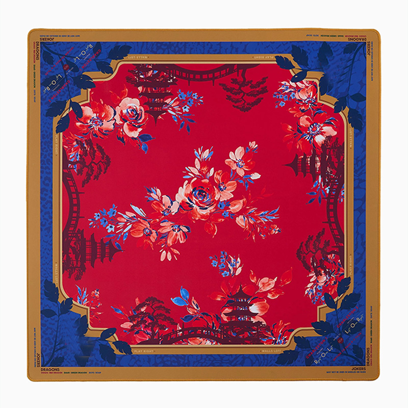 Personalized Mahjong Mat Tiger and Moon Custom Monogram Gift for Mahjong Enthusiasts