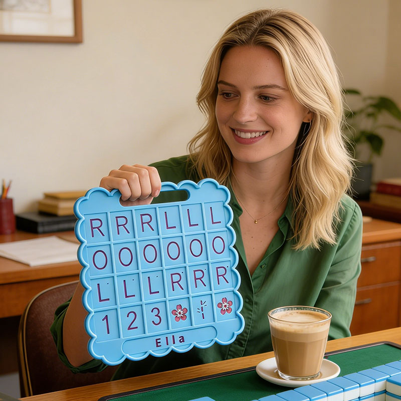 Mahjong Solo Practice Board Reusable Training 3d printed Board for Tile Placement Strategy Learning and Skill Improvement for Beginners and Advanced Players