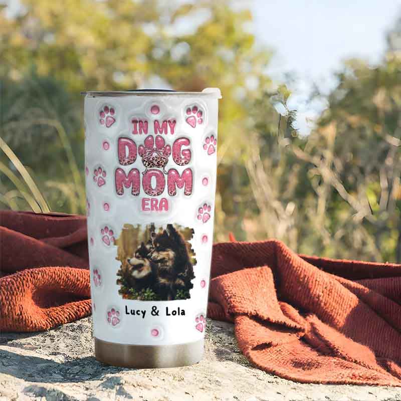 Personalized Dog Lover in My Era Photo Dog Mom 20oz Tumbler