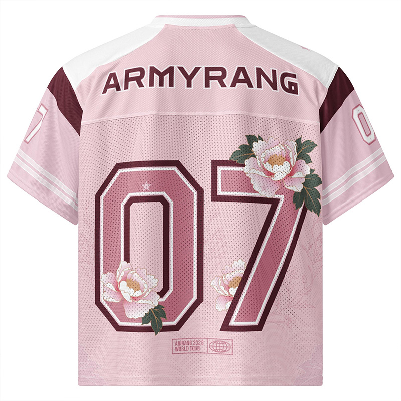 Personalized BTS Fans Crop Jersey K-Pop Member Crop Jersey New 2026 World Tour BTS Mixed Mesh Jersey Gift For Fans