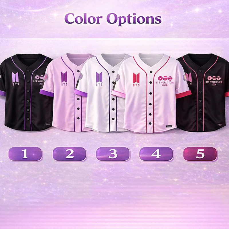 K-Pop Concert Fan Matching Aesthetic Glow Lightstick Inspired Stylish Outfit Baseball Jersey