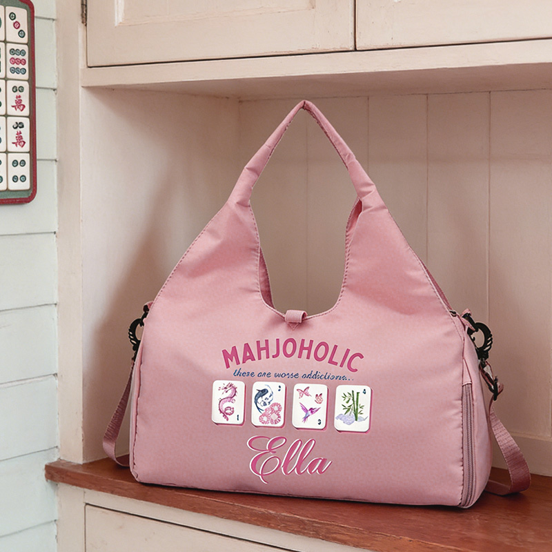 American Mahjong Game Set Tote Bag Mahjong Storage Box Mat One Pusher and Tile Rack Combos