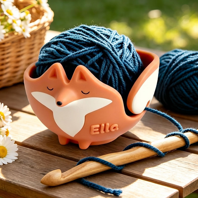 3D Printing Fox Cat Highland Cattle Fowl Frog Koala Dog Yarn Bowl Knitting Bowl Crochet Bowl