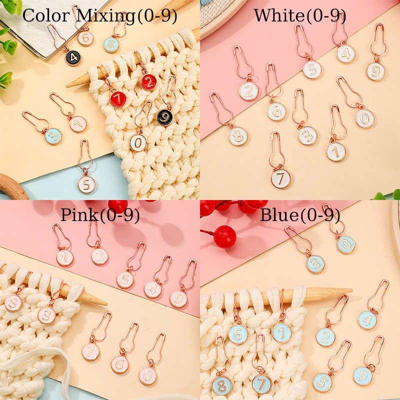 Personalized Removable Plastic Leather Wood Counting Number Stitch Markers Charm with Engraved Name and Holder Birthday Gift for Crochet Knitting Lovers