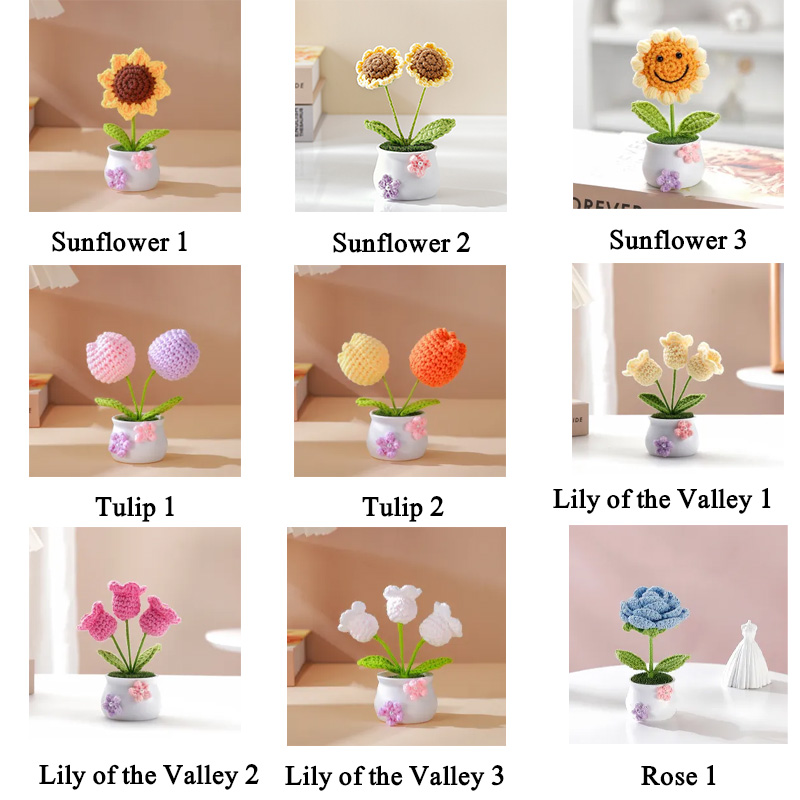 Handmade Flower Pots Thanks Gift Heartwarming Gift Small Flower Pots with Flowers Gift for Mom Teacher Her