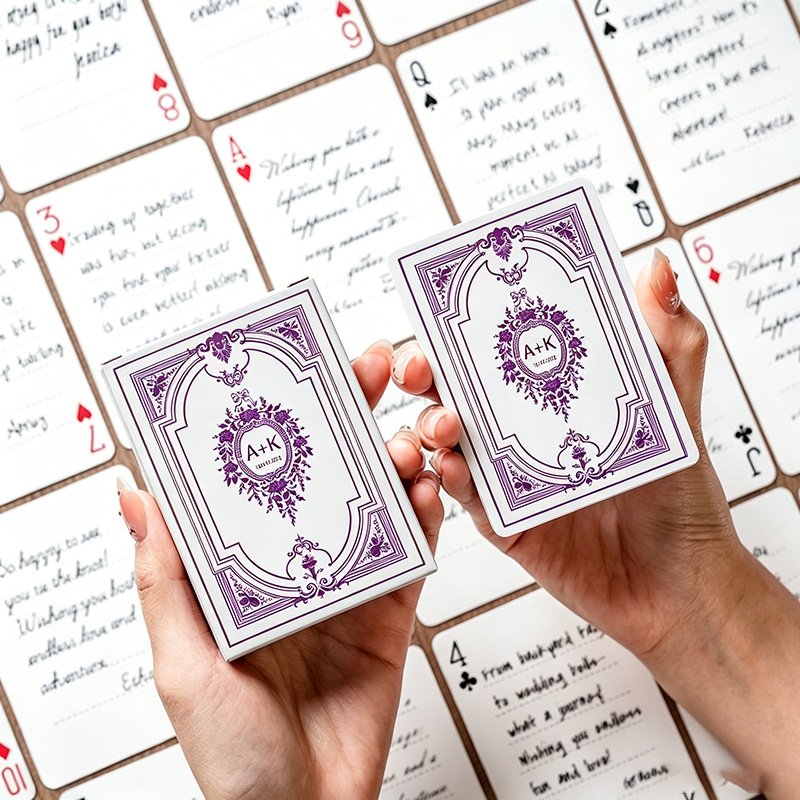Personalized Wedding Guest Message Playing Cards Deck Personalized Wedding Guest Book Alternative - Unique Wedding Playing Cards