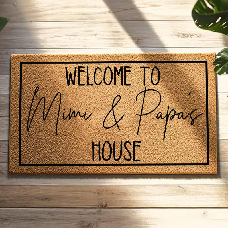 Personalized Grandparent Welcome Doormat a Heartfelt Housewarming Gift for Family Homes Welcome Mat for Home