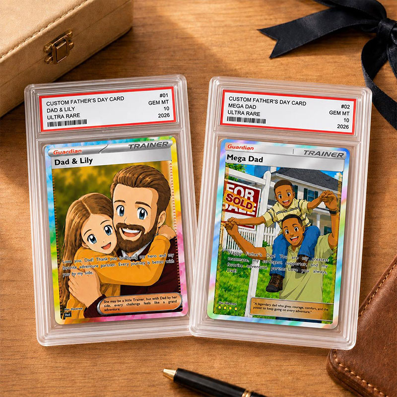 Personalized Father's Day Card Custom Holo Card From Photo  Father's Day Gift Gift for Dad Photo Card for Dad