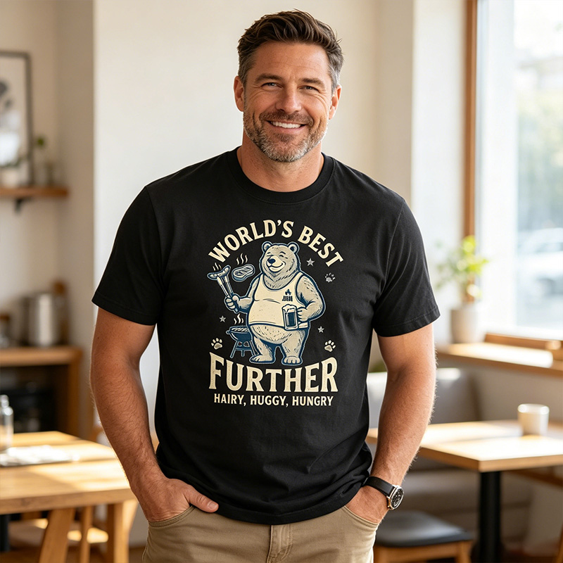 Personalized Word's Best Further Shirt Custom Dad T Shirt with Name Father's Day Birthday Gift for Him