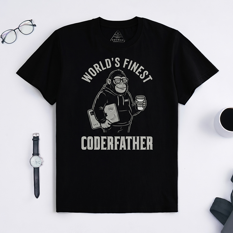 Personalized World’s Finest Coderfather Shirt Dad T-Shirt with Name Custom Birthday Father's Day Gift for Him