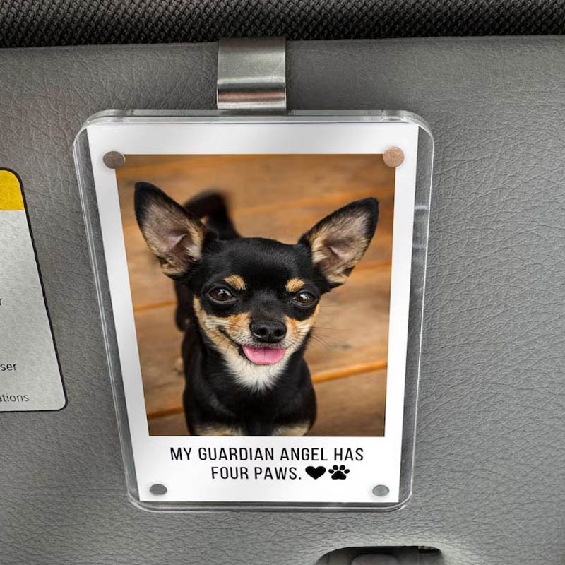Personalized Dog Lover Pet Loss Memorial Car Visor Clip