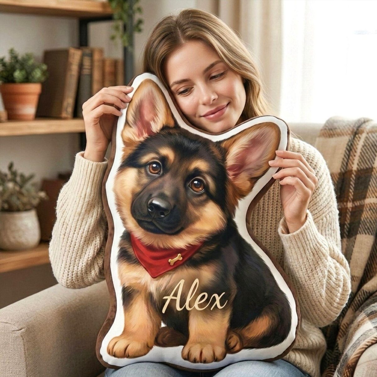 Personalized Pet Throw Pillow Custom Pet Photo and Name Gift for Pet Lovers Dog Mom
