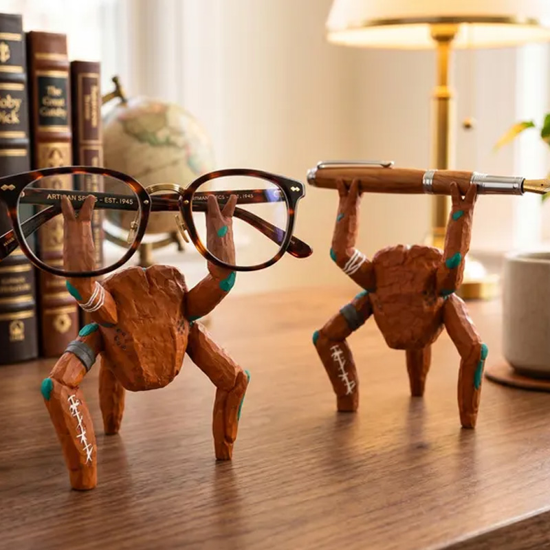 Personalized Funny Desk Buddy Clay Style Geek Office Gift Quirky Pen And Eyeglass Holder For Fans Rocky Figurine 3D Printed Movie Authentic Glasses