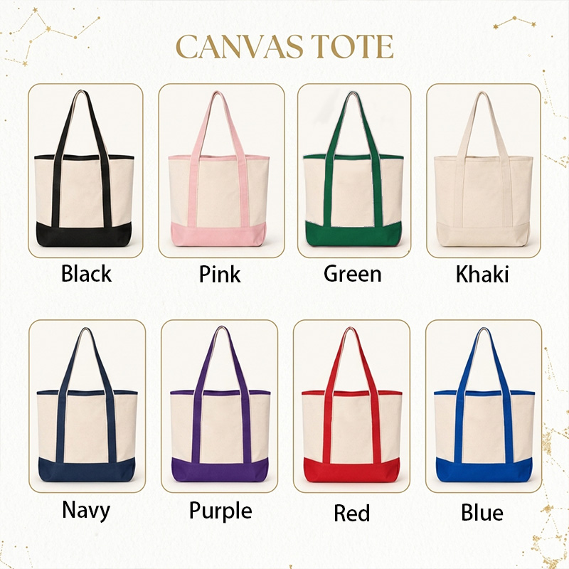 Personalized Embroidered Pennant Flag Univ Campus Style Canvas Shoulder Carryall College Student Library Essential Tote Bag